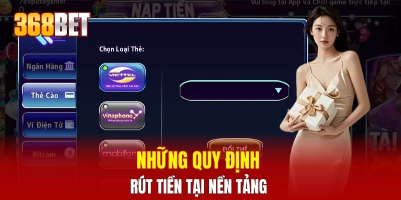 Những quy định rút tiền tại nền tảng